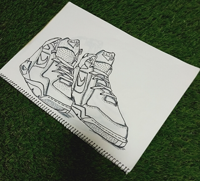 ナイキ　スニーカー　ぬり絵　エアソロフライト