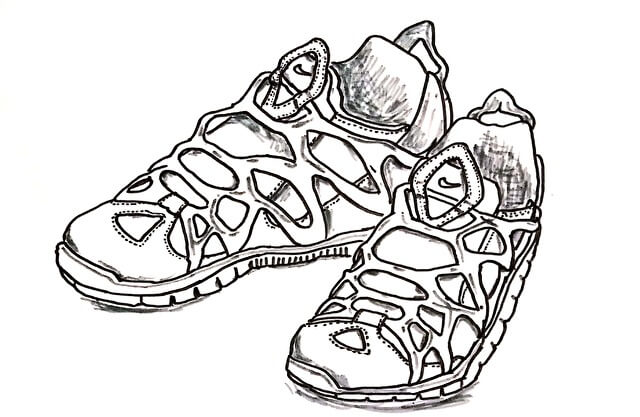 ナイキ　スニーカーぬり絵　エアクキニ